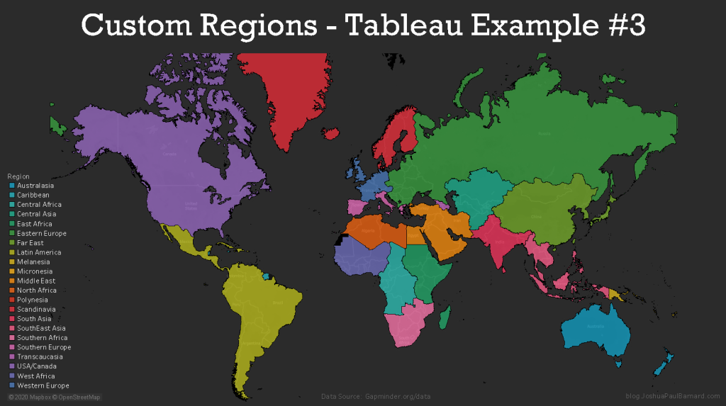 Custom Regions (Territories) – Tableau Example #3