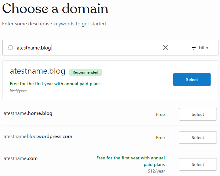 WordPress’s Free .Blog Subdomain Names